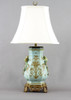 Country Antique Pattern - Luxury Hand Painted Porcelain and Gilt Bronze Ormolu - 29 Inch Lamp