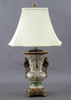 Vert Fougere Pattern - Luxury Hand Painted Porcelain and Gilt Bronze Ormolu - 30 Inch Lamp