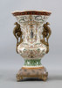 Vert Fougere Pattern - Luxury Hand Painted Porcelain and Gilt Bronze Ormolu - 15 Inch Vase