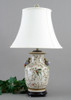 Avian and Floral Pattern - Luxury Hand Painted Porcelain - 28 Inch Lamp 751 ND