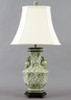 Classic Fern Pattern - Luxury Hand Painted Porcelain - 29 Inch Lamp