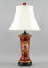 On the Bank Pattern - Luxury Hand Painted Porcelain - 31 Inch Lamp