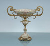 Petit Fleur - Luxury Hand Painted Porcelain and Gilt Bronze Ormolu - 19 Inch Pedestal Bowl
