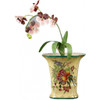 2022:9611 Flowers In Bloom, Luxury Hand Painted Porcelain, 9" Orchid Pot, Planter
