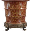Janja Pattern - Luxury Hand Painted Porcelain and Gilt Bronze Ormolu - 15 Inch Orchid Pot, Planter