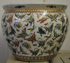 Mariposa Pattern - Luxury Hand Painted Porcelain - 12 Inch Fish Bowl | Fishbowl, Planter