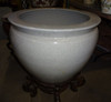 White Decorator Crackle - Luxury Handmade and Painted Reproduction Chinese Porcelain - 24 Inch Fish Bowl | Fishbowl, Planter, Dining Table Base Style 35