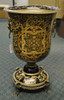 Ebony Black and Gold Medallion - Luxury Handmade and Painted Reproduction Chinese Porcelain and Gilt Bronze Ormolu - 21 Inch Statement Vase, Urn Style A449