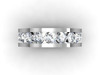 GuyDesign® Men's Channel Set - 3 Carat Round White Diamond Band Wedding Ring - 18K White Gold - Style 9122011 - 4.5