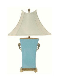 Luxe Life Finely Finished Hand Painted Porcelain and Gilt Bronze Ormolu - 28 Inch Accent | Tabletop Lamp