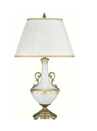 Luxe Life Finely Finished Hand Painted Porcelain and Gilt Bronze Ormolu - 30 Inch Accent | Tabletop Lamp