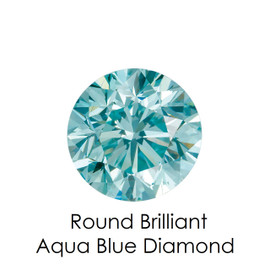 Aqua Blue Round Diamond, Loose Gemstones