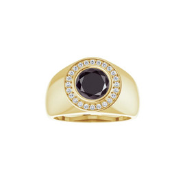 10348DG.55899.91020331.9855.9 - 8 x 8 Color Treated, Black Round Diamond, 18K Yellow Gold, Precise Cut mined Diamonds G+ Color, VS Color