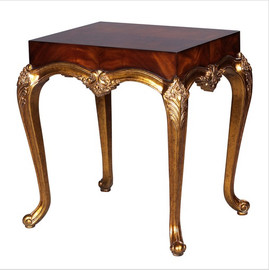 #10604 A French Louis Quinzième - 27 Inch Handmade Cocktail - Lamp - End Table - Wood Finish EM accenting Metallic Luxurie Furniture Finish NF-9 #10604 A French Louis Quinzième - 27 Inch Handmade Cocktail - Lamp - End Table - Wood Finish EM accenting Metallic Luxurie Furniture Finish NF-9