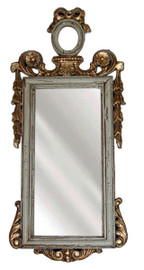 Classic Elements, 28.5"t x 12"w Rectangular Shape Plate Glass Reproduction Mirror, Custom Finish, 6104