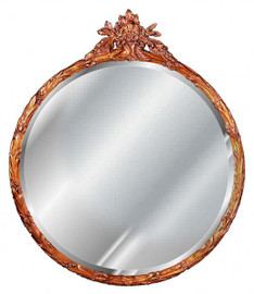 Classic Elements, 35" Round Shape Beveled Glass Reproduction Mirror, Custom Finish, 6091