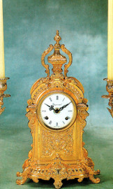 Fancy d'Oro Ormolu - Desk, Mantel, Table Clock - Choose Your Finish - Handmade Reproduction of a 17th, 18th Century Dore Bronze Antique, 6073