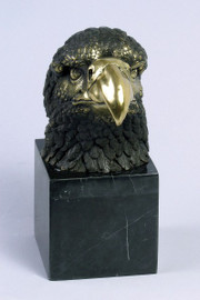Bronze & Marble 9 Inch Eagle Crest - Antique Bronze Patina