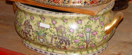 Style 591 - LCP - Luxury Handmade Reproduction Chinese Porcelain - 22 Inch Foot Bath | Planter | Centerpiece - Style 591 5568 AM - Foot Bath | Planter | Centerpiece - Style 591