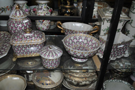 Pink Roses and Green Lattice - Luxury Chinese Porcelain Styles - IIA small grouping of LCP Styles - II