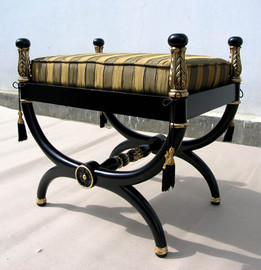 Hand Carved European Reproduction of an Antique 26 Inch Bench