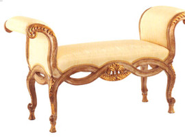 Hand Carved European Reproduction of an Antique 60 Inch Bench 3984 - 13109