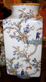 The Journey - Luxury Handmade Reproduction Chinese Porcelain - 12 Inch Tabletop | Mantel Vase | Square Jardiniere Style 5