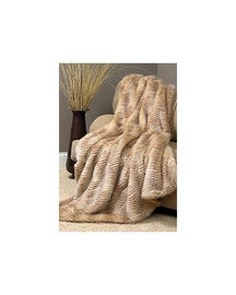 Herringbone Pattern Mink - Luxaire Faux Fur Throw - Natural look and Luxuriously Soft - Extra Large 58" X 71", 3520