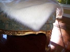 Snow White Fox Luxaire Faux Fur Throw - Natural look and Luxuriously Soft - Large 58" X 59", 3478
