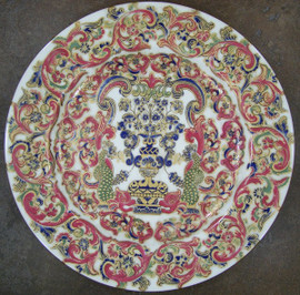 White and Magenta Flourish - Luxury Chinese Porcelain Pattern