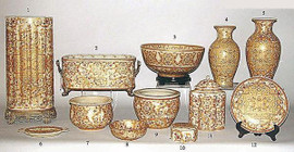 Burgundy Medallion and Gold - Luxury Chinese Porcelain Styles - IIA small grouping of LCP Styles - II of IV