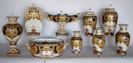 Ebony Black and Gold Acanthus - Luxury Chinese Porcelain Pattern - 1