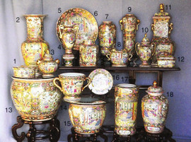 Figural Gold Rose Medallion - Luxury Chinese Porcelain Styles - 02aA small grouping of LCP Styles