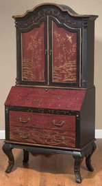 Hand Painted - 74 Inch Secretary - Nature Design