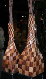 Geometric Parquetry - Set of Oversized Floor Vases