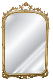 Classic Elements 53" X 34" Oblong Shape Beveled Glass Reproduction Mirror, Gold Leaf Finish, 2028