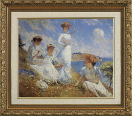 Summer, 1909 - Frank Weston Benson - Framed Canvas Artwork4 sizes available/Click for info