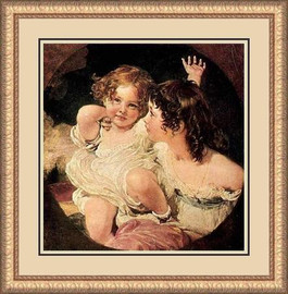 The Calmady Children - Sir Thomas Lawrence - Framed Canvas Artworkonly 1 size available 1651 30" X 30"