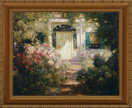 Doorway and Garden - Abbott Fuller Graves - Framed Canvas Artwork