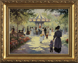 The Parisian Carousel - Christa Kieffer - Framed Canvas Artwork 960  29.5" X 35.5