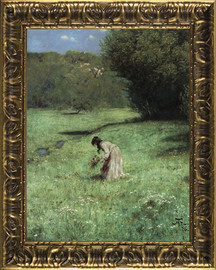 Meadow in the Wood - Hans Thoma - Framed Canvas Artwork 935  33.5 X 26.5