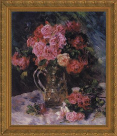 Roses - Pierre Auguste Renoir - Framed Canvas Artwork3 sizes available/Click for info