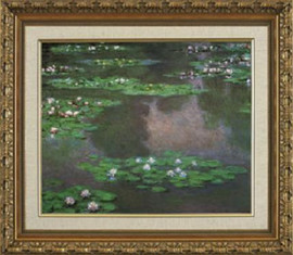 Waterlilies I - Claude Monet - Framed Canvas Artwork