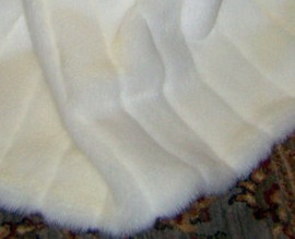 Winter White Mink Pelted Look Faux Fur Pet Lounger - Natural look & Luxuriously Soft - 30" X 36", 538