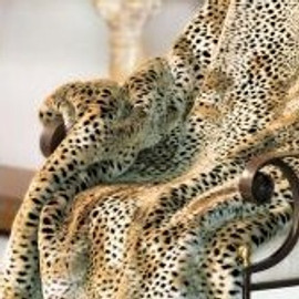 Cheetah Faux Fur Throw - Natural look & Luxuriously Soft - Large 58" X 59", 525