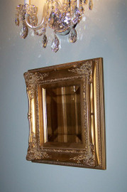 Louis Quinze French Rococo, Louis XV 4" Wide G429 Gold Frame, Medium 31.5"t X 27.5"w Drama Bevel Traditional Mirror, 6601