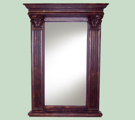 Rectangular Shape Glass Reproduction Mirror, Custom Finish, Classic Elements 45"t X 33.5"w x 3"d, 6696