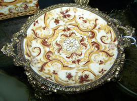 Luxury Chinese Porcelain - Burgundy Medallion