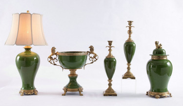 Lyvrich | Handmade Porcelain with Gilded Dior Ormolu Trim, | 0.0"t X 0.0"L X 0.0"d | 6503