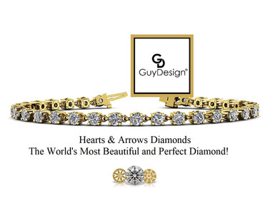 *11BB, Natural Hearts & Arrows 7 carat Super Ideal Cut Diamond, Every Day Bracelet, Each Diamond is 1/4th of a Carat.